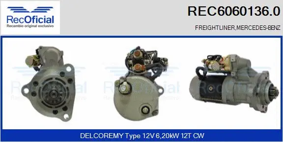 Démarreur RECOFICIAL REC6060136.0