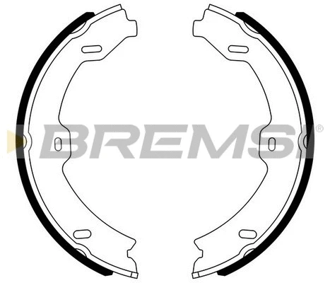 Jeu de mâchoires de frein, frein de stationnement BREMSI GF0318