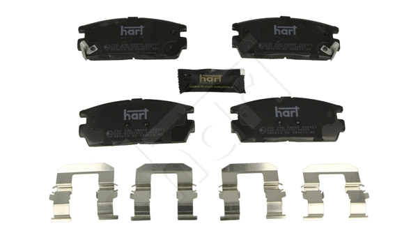 Kit de plaquettes de frein, frein à disque HART 256 536