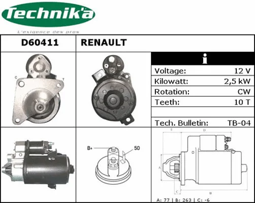 Démarreur Technika D60411