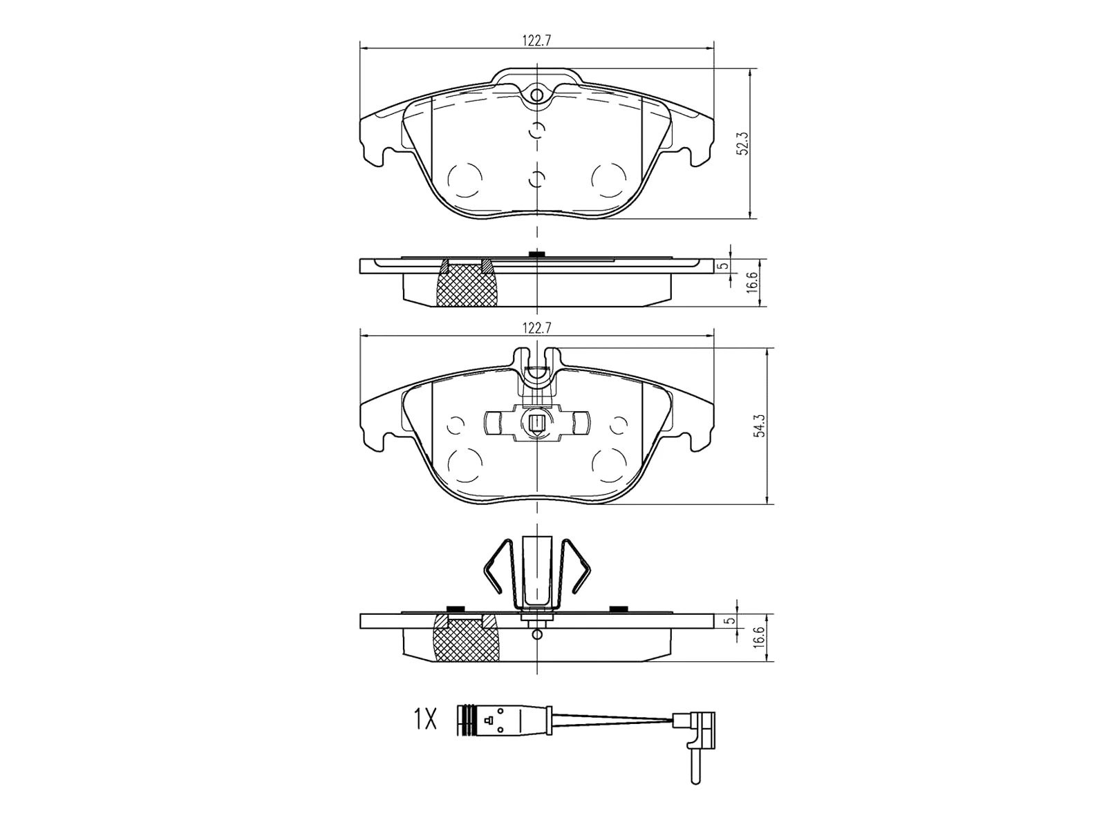 Kit de plaquettes de frein, frein à disque A.Z. Meisterteile AZMT-44-022-1269
