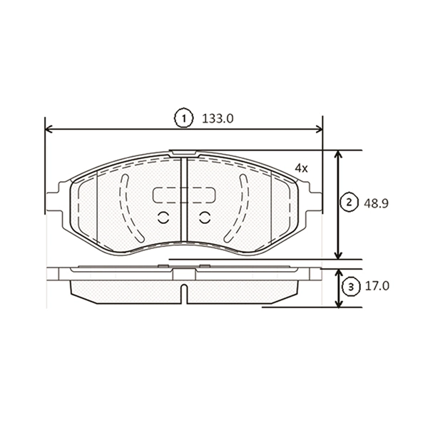 Kit de plaquettes de frein, frein à disque CTR GK0439