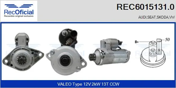 Démarreur RECOFICIAL REC6015131.0