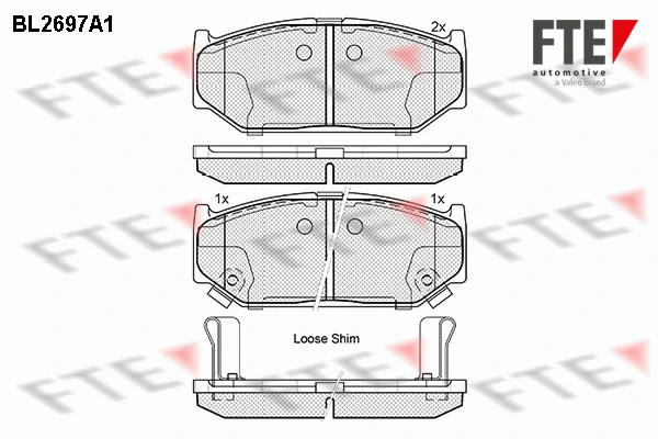 Kit de plaquettes de frein, frein à disque FTE 9010925