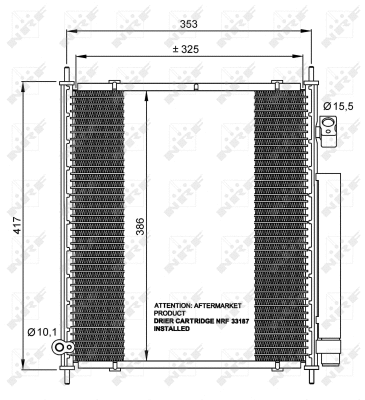 Condenseur, climatisation NRF 35562