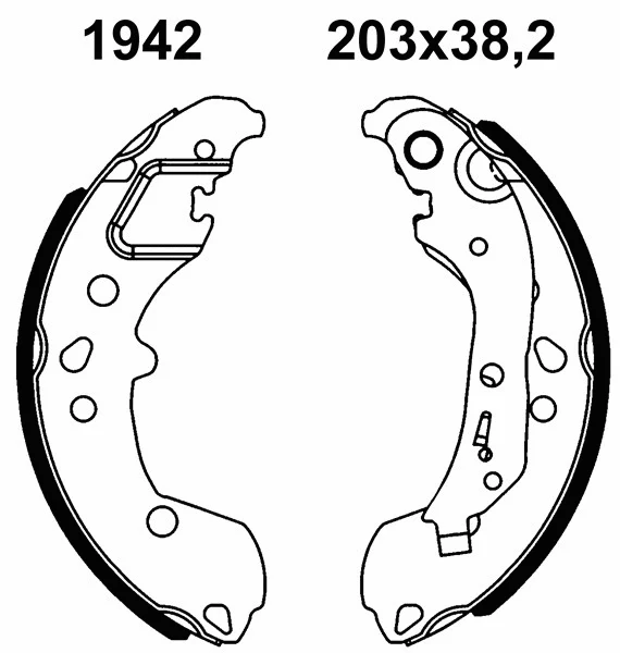 Jeu de mâchoires de frein BSF 01942