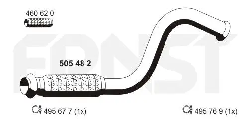 Tuyau d'échappement ERNST 505482
