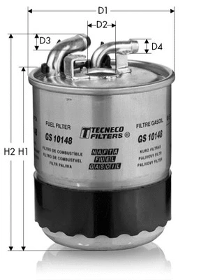 Filtre à carburant TECNECO FILTERS GS10148