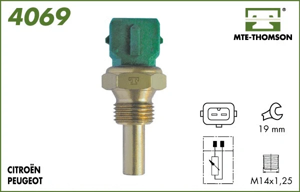 Sonde, température du liquide de refroidissement MTE-THOMSON 4069