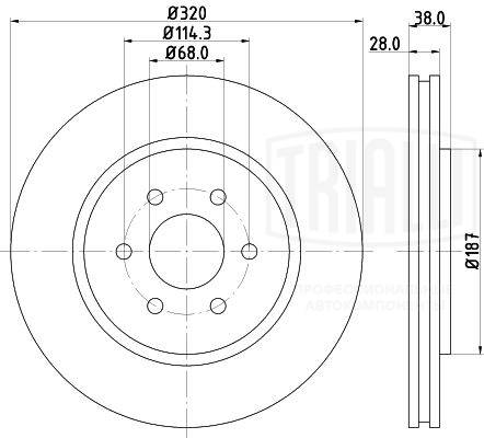 Disque de frein TRIALLI DF 140112