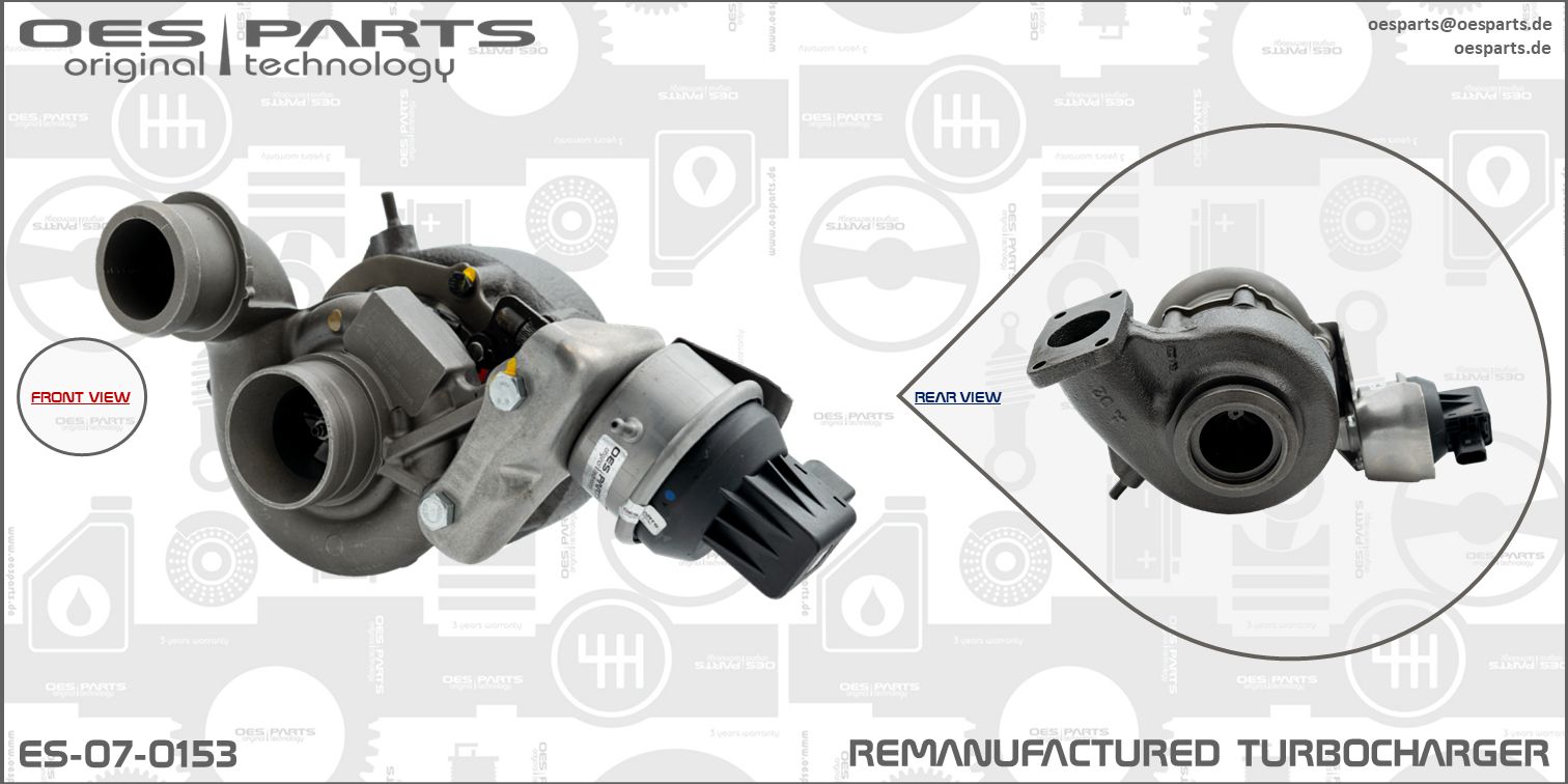 Turbocompresseur, suralimentation OES PARTS ES-07-0153