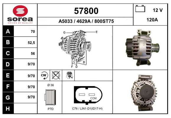 Alternateur EAI 57800