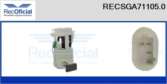 unité d'alimentation de carburant RECOFICIAL RECSGA71105.0