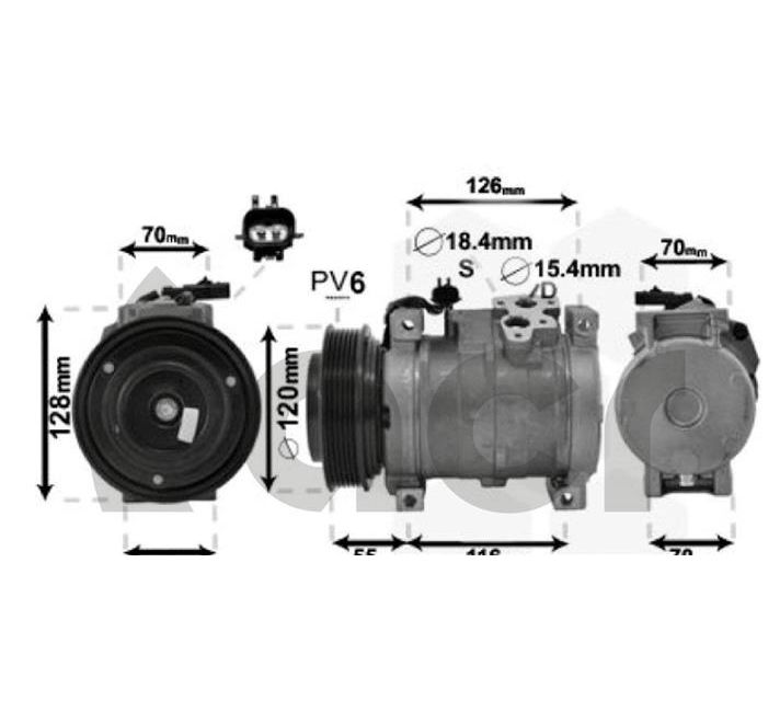 Compresseur, climatisation ACR 135575
