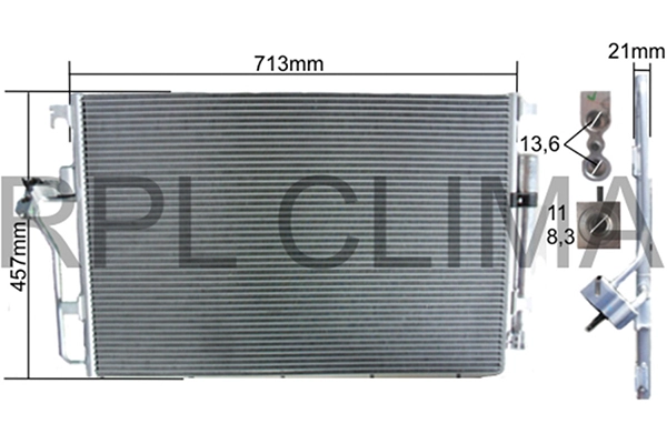 Condenseur, climatisation RPL QUALITY APCDMB0062