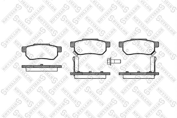 Kit de plaquettes de frein, frein à disque STELLOX 244 002-SX
