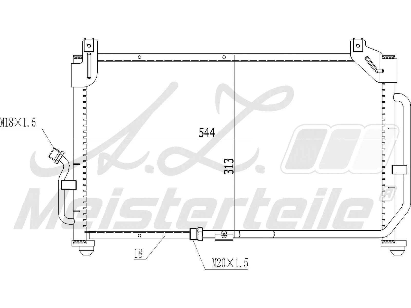 Condenseur, climatisation A.Z. Meisterteile AZMT-45-030-1196