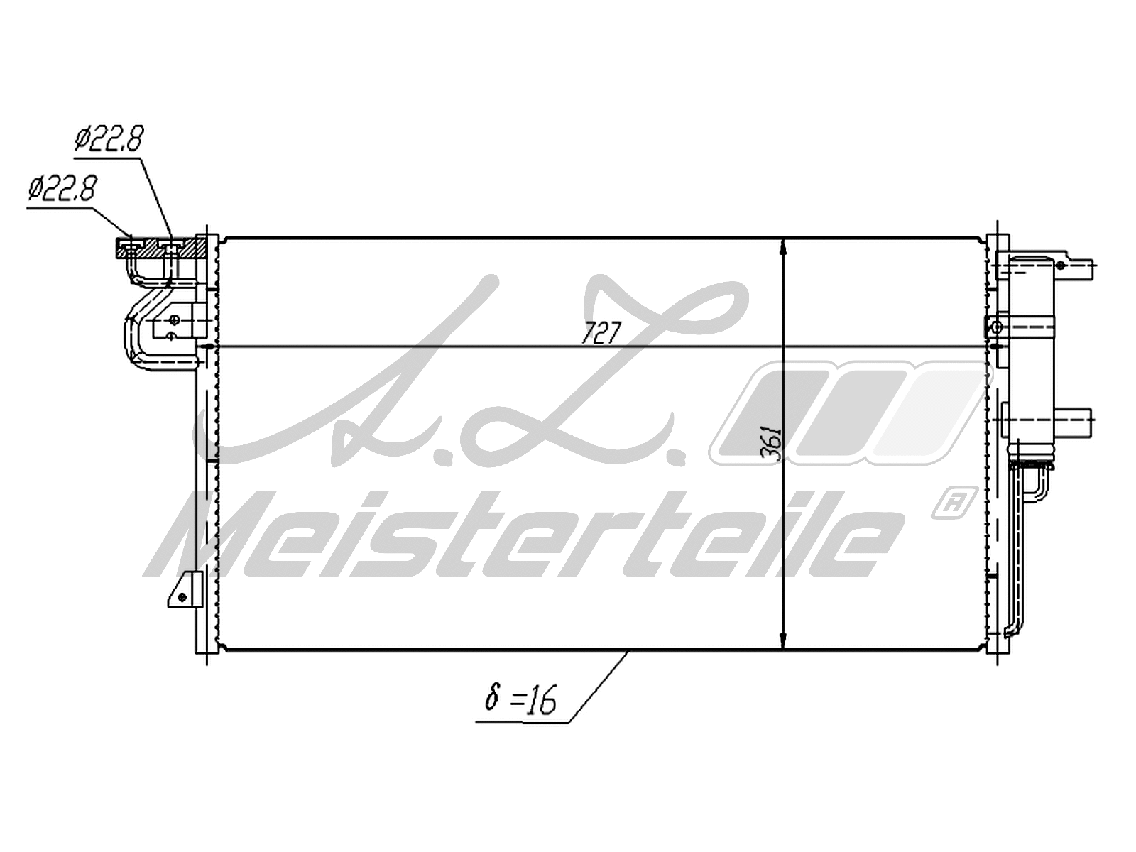 Condenseur, climatisation A.Z. Meisterteile AZMT-45-030-1681