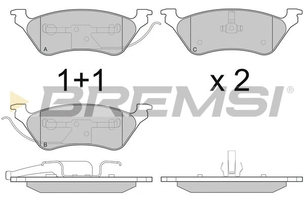 Kit de plaquettes de frein, frein à disque BREMSI BP3220