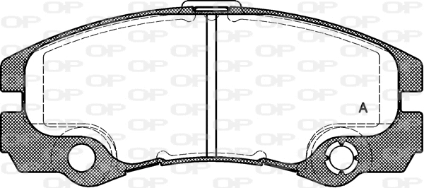 Kit de plaquettes de frein, frein à disque OPEN PARTS BPA0425.32