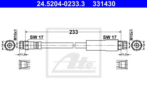 Flexible de frein ATE-APAC 24.5204-0233.3