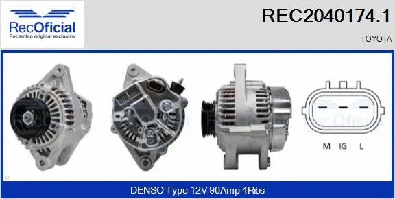 Alternateur RECOFICIAL REC2040174.1
