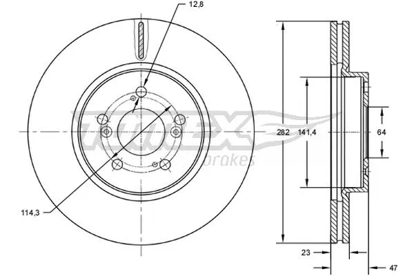 Disque de frein TOMEX Brakes TX 72-71