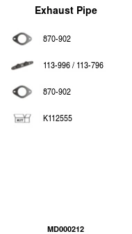 Tuyau d'échappement FA1 MD000212