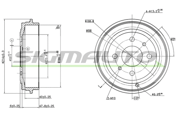 Tambour de frein SIGMAUTO DR5043