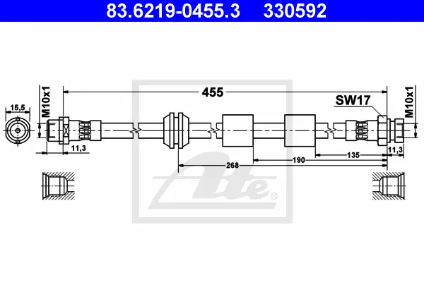 Flexible de frein ATE-APAC 83.6219-0455.3
