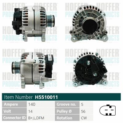 Alternateur HOFFER H5510011