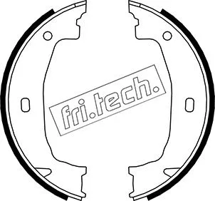 Jeu de mâchoires de frein, frein de stationnement fri.tech. 1019.028
