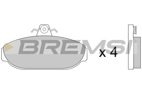 Kit de plaquettes de frein, frein à disque BREMSI BP2248