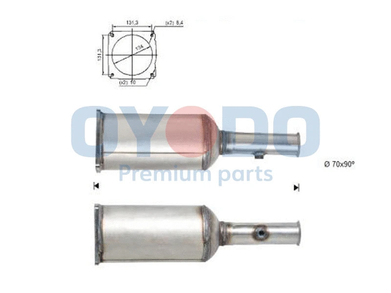 Filtre à particules / à suie, échappement Oyodo 20N0023-OYO