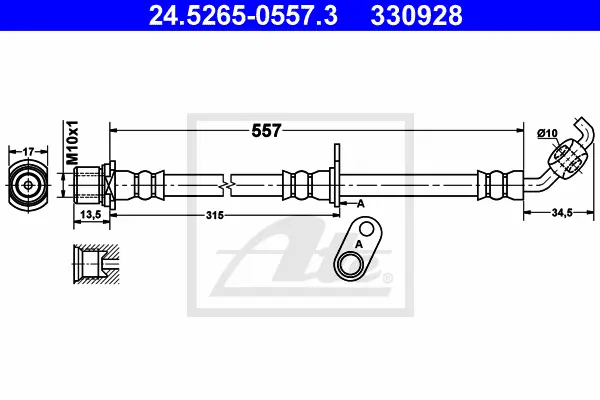 Flexible de frein ATE-APAC 24.5265-0557.3