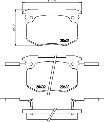 Kit de plaquettes de frein, frein à disque MINTEX MDB1315