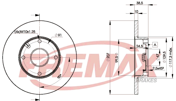 Disque de frein FREMAX BD-7702