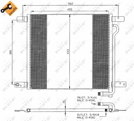 Condenseur, climatisation NRF 35325