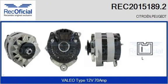 Alternateur RECOFICIAL REC2015189.2