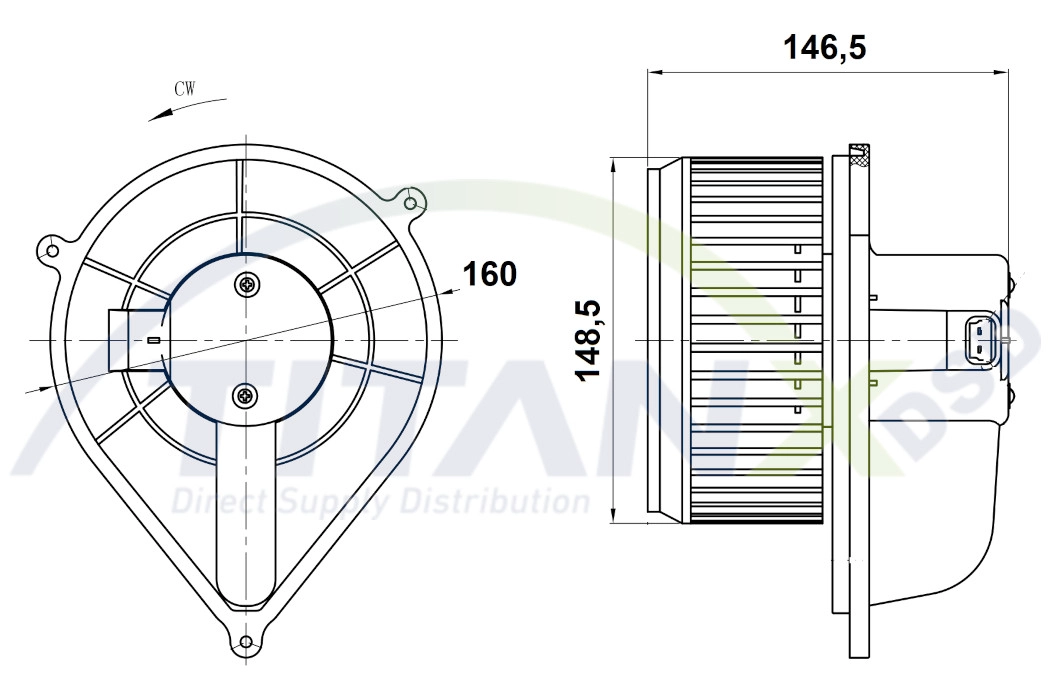 Pulseur d'air habitacle TitanX BL359002