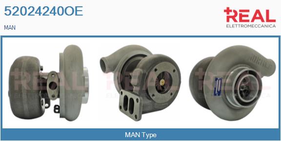 Turbocompresseur, suralimentation REAL 52024240OE