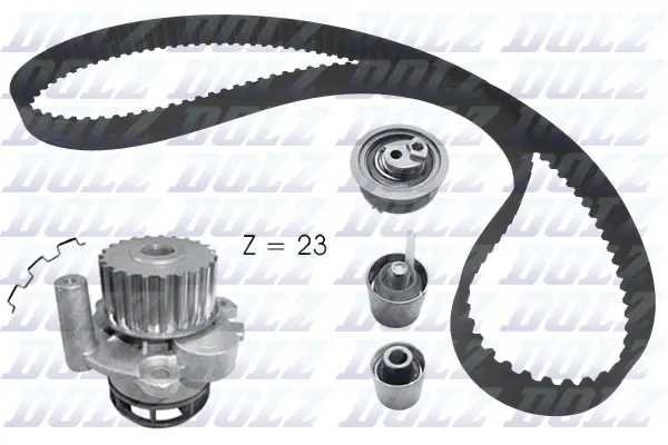 Pompe à eau + kit de courroie crantée DOLZ KD165
