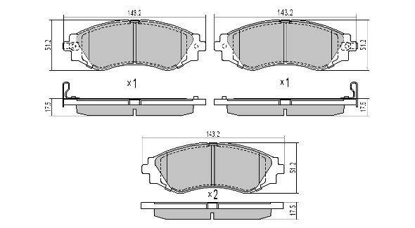 Kit de plaquettes de frein, frein à disque FREMAX FBP-1601