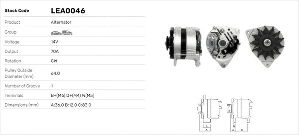 Alternateur LUSA LEA0046