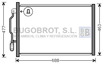 Condenseur, climatisation BUGOBROT 62-MS5605