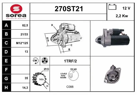 Démarreur STARTCAR 270ST21