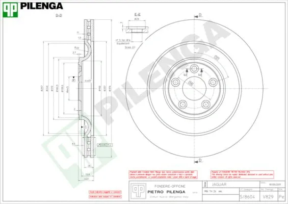 Disque de frein PILENGA V829