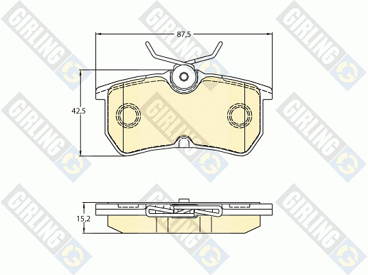 Kit de plaquettes de frein, frein à disque GIRLING 6121401