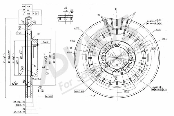 Disque de frein ADVICS-SEA D6F515
