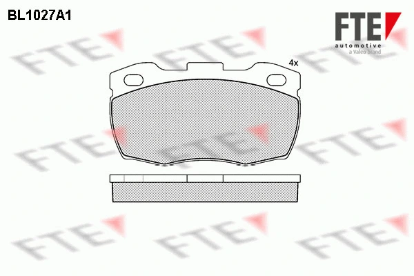 Kit de plaquettes de frein, frein à disque FTE 9010011